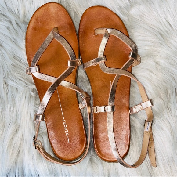 Shoes | Report Rose Gold Sandals | Poshmark